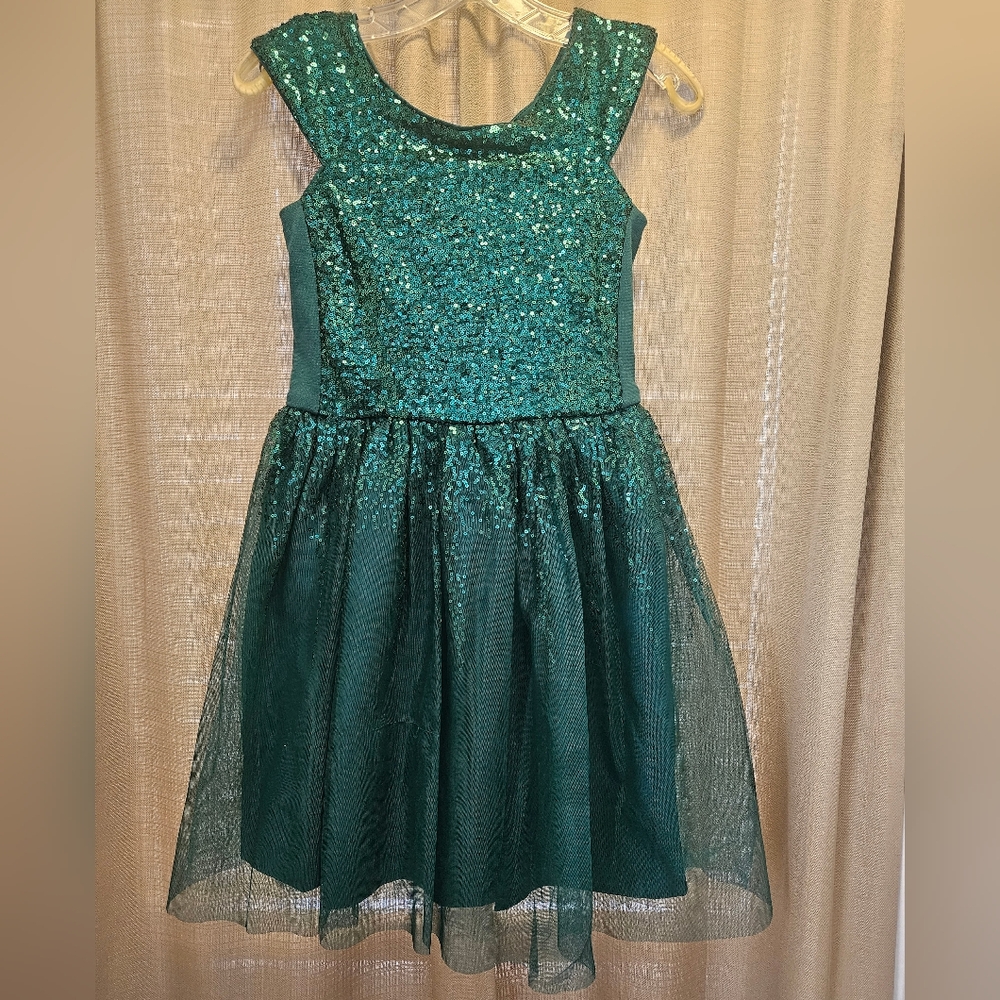 Cat & Jack Teal Sequin Dress